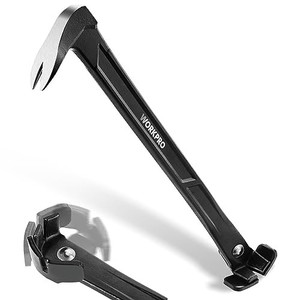 lot 67959 image: WORKPRO 13 Nail Puller, Cats Paw Pry Bar, Nail Remover Tool with Cats Paw and Rocking Nail Puller, Crowbar for Home Remodeling, Professional Carpentry, Woodworking Projects