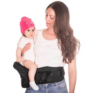 lot 67961 image: Moms Choice Award Winner - CozyOne CPC-Certified Baby Hip Carrier, Adjustable Waistband with Abdominal Support Design & Various Pockets for Newborns & Toddlers 8-44 lbs Carrier (Black)