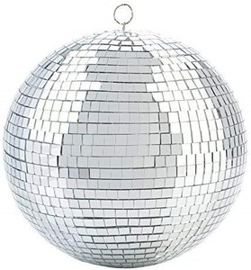 lot 67962 image: Alytimes Mirror Disco Ball - 8-Inch Cool and Fun Silver Hanging Party Disco Ball ��Big Party Decorations, Party Design