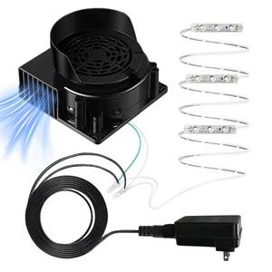 lot 67991 image: Kaezuy Air Blower for Inflatables, 12V 1.2A Inflatable Fan Replacement with 3 LED Light Strings for Halloween Christmas Yard Inflatable Decorations Fan Blower