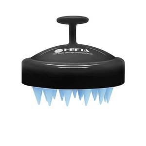 lot 68007 image: HEETA Hair Scalp Massager, Scalp Scrubber with Soft Silicone Bristles for Hair Growth & Dandruff Removal, Hair Shampoo Brush for Scalp Exfoliator, Black Blue