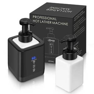 lot 68012 image: Hot Lather Machine for Shaving, Professional Lather Maker for Men Face Shaving, Large Capacity Shaving Foam Machine for Home Use Salon Barber Shop, with 2 Foam Bottle and Temperature Digital Display