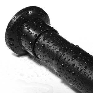 lot 68015 image: Upgrade Your Bathroom with a Stylish and Durable Stainless Steel Shower Curtain Rod Tension No Drill Adjustable for Bathtub, Shower Stall, Closet, Doorway Spring Metal Tension Matte Black 40-62 Inches