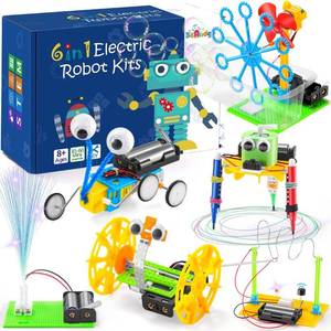 lot 68179 image: STEM Robotics Kit, 6 Set Electronic Science Projects Experiments for Kids Age 8-12 6-8, STEM Toys for Boys Craft 8-10, Engineering Build Robot Building Kits for Girls 5-12  Year Old Gifts