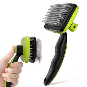 lot 68205 image: Pecute Self-Cleaning Slicker Brush for Dogs, Cats, Lightweight Dog Brush for Shedding Massaging Grooming, Cat Brush Gently Removes Loose Fur Undercoat for Small Dogs Cats Rabbits of All Hair Types