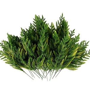 lot 68208 image: ZYP 50 PCS Christmas Artificial Pine Needles Branch Garland Artificial Green Pine Needles Branch, Fake Craft Greenery Pine Picks for DIY Wreath Christmas Embellishing and Home Garden Decor