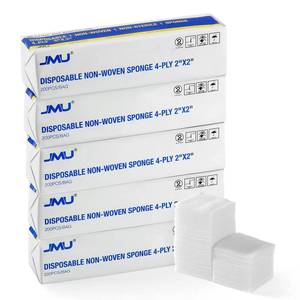 lot 66902 image: 1000 Gauze Pads 2x2,JMU Sponge Non Woven 4-Ply Non-Sterile Dental Pads All Purpose Gauze