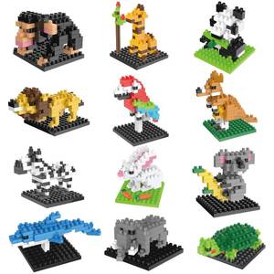 lot 66908 image: FUN LITTLE TOYS Party Favors for Kids, Mini Animals Building Blocks Sets for Goodie Bags, Prizes, Birthday Gifts, 12 Boxes