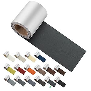 lot 66920 image: ILOFRI Self Adhesive Leather Repair Patch Tape 3x60 inch, Vinyl and Leather Repair Kit for Couches, Furniture, Car Seat, Boat Seat, Sofa, Vinyl Upholstery, Chair, Interior - Dark Grey #2