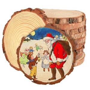 lot 66940 image: 10PCS Wood Slices 6-7 inch Wood Slices for Centerpieces Tables Nature Pine Wood 6 Inch Wood Circles with Bark for Festival Ornaments Wedding Decoration DIY Craft Project, 15mm Thick