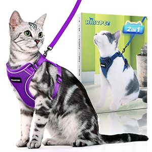 lot 66947 image: Halypet MAX Safety Cat Harness and Leash Set, Adjustable Kitten Harness, Escape Proof Cat Leash, Soft Breathable Vest for Walking Cat