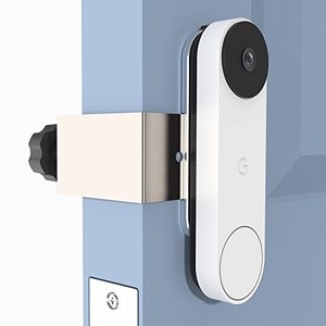 lot 66948 image: VMEI Anti-Theft Doorbell Mount Design for Google Nest Doorbell (Battery),No Drill,Not Rust, Not Block Doorbell Sensor, Metal Doorbell Door Mount for Home Apartment Office Room Renters-Silver