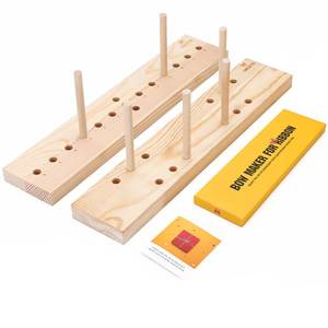 lot 67005 image: Bow Maker for Ribbon for Wreaths, Wooden Ribbon Bow Maker Tool for Christmas Bows, Hair Bows, Creating Gift Bows, Party Decorations, Corsages, Various Crafts(with Instructions)