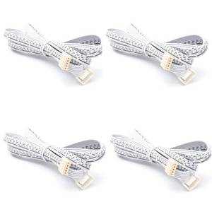 lot 67012 image: Flexible Extendable Cables for AIBOO RGBWRGBWW Color Changing LED Under Cabinet Lighting 59 inch Extension Cords (5-pin White Cords, 4 Packs)