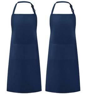 lot 67023 image: Syntus 2 Pack Adjustable Bib Apron Waterdrop Resistant with 2 Pockets Cooking Kitchen Aprons for BBQ Drawing, Women Men Chef, Nautical Blue