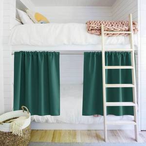 lot 67026 image: PONY DANCE Small Kitchen Tiers - Rod Pocket Curtain Valances Thermal Insulated Window Drapes for NurseryKitchenLiving Room, 42 W x 36 L, Hunter Green, 2 Panels