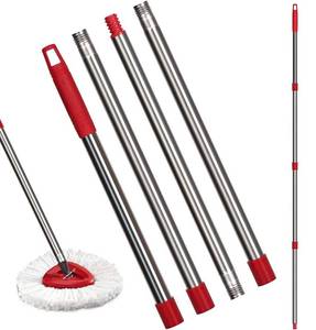 lot 67728 image: Qulable Spin Mop Replacement Handle - 4-Section 30 to 58 Mop Handle Replacement Stick Compatible with O-Ceda Spin Mop, EasyWring Mop Handle for Floor Cleaning (Mop Head&Base not Include)