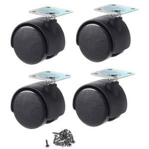 lot 67743 image: Katahomie Caster Wheels 2 inch Nylon Swivel Plate Casters Pack of 4 with Screws