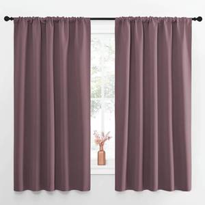 lot 67755 image: NICETOWN Blackout Curtains for Living Curtains, Room Darkening Curtains & Drapes for Kids Bedroom, Home Decoration Draperies (Dry Rose, 52 x 63, 2 PCs)