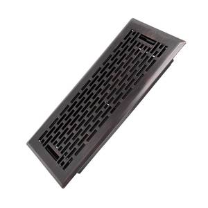 lot 67764 image: Howeall 4x10 Inches Heavy Duty Walkable Floor Register - Easy Adjust Air Supply Lever Decorative Floor Vent Covers - Boston Design Vent Covers for Home - Oil Rubbed Bronze
