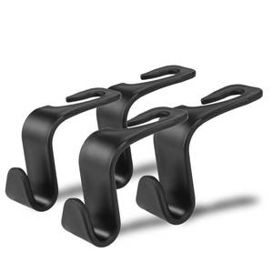 lot 67773 image: LivTee Car Seat Headrest Hook, Auto Seat Hook Hangers Storage Organizer Interior Accessories for Purse Coats Umbrellas Grocery Bags Handbag, 4-Pack
