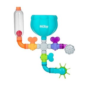 lot 68249 image: Nuby Wacky Waterworks Pipes Bath Toy with Interactive Features for Cognitive Development