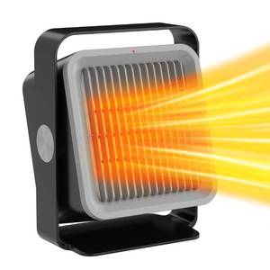 lot 68267 image: XIUREI Space Heater, Desk Heater with 600W, 45° Adjustable Angle, Tip-Over &amp Overheat Protection, Dual Heat Settings, Small Electric Heater for Indoor Office Use, Black