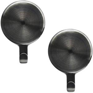 lot 68275 image: Haute Decor Attract� Magnetic Wreath Hanger 2-Pack Brushed Nickel