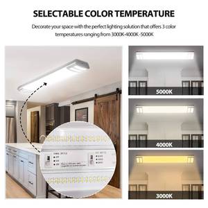 lot 68277 image: ANTLUX 4FT LED Light Fixture, 3000K 4000K 5000K Selectable, 30W40W50W Dimmable 4 Foot LED Kitchen Ceiling Light Fixture, 48 Inch Flush Mount LED Wraparound Puff Lights for Kitchen, Laundry