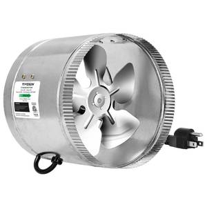 lot 68279 image: VIVOSUN 8 Inch Inline Duct Fan 420 CFM, HVAC Exhaust Ventilation Fan with Low Noise for Basements, Bathrooms, Kitchens and Attics, Silver