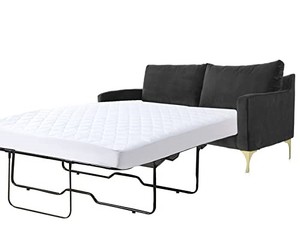 lot 68697 image: Waterproof Sleeper Sofa Queen Mattress Protector Pad 60x72 for Pull Out Sofa Bed Quilted Fitted Matress Cover Up to 8 inch Deep Pocket White