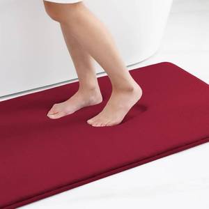 lot 68730 image: smiry Memory Foam Bath Mat, Extra Soft Absorbent Bathroom Rugs Non Slip Bath Rug Runner for Shower Bathroom Floors, 36 x 24, Burgundy
