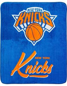 lot 68753 image: Northwest NBA New York Knicks Unisex-Adult Raschel Throw Blanket, 50 x 60, Signature
