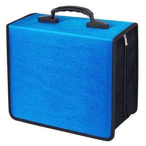 lot 68762 image: Siveit CDDVD Binder, CD DVD Case Holder Binder 400 Capacity CDDVD Wallet Storage Booklet Album Box (Blue)