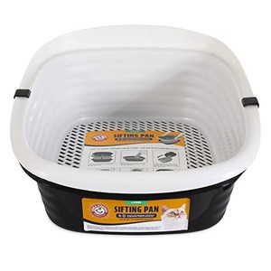 lot 69706 image: Arm & Hammer Large Sifting Litter Box Scoop Free Cat Litter Tray with Microban, Made in USA