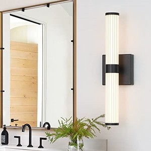 lot 69727 image: Gednbo Sconces Wall Lighting Black Bedroom Wall Sconce 16.54 Inch 28W 3600K Bathroom Sconces Over Mirror for Farmhouse Bedroom Living Room