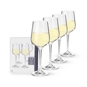 lot 69736 image: Viski Crystal Chardonnay Glasses - European Crafted White Wine Glasses Set of 4-6oz Stemmed Chardonnay Wine Glass for Wedding or Anniversary and Special Occasions Gift Ideas