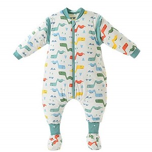lot 69746 image: Happy Cherry Baby Sleep Sack with Feet Toddler Winter Thicken Sleeping Bag Infant Newborn Cotton Wearable Blanket with Detachable Sleeves