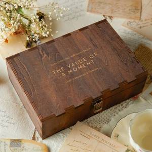 lot 69768 image: AW BRIDAL Memory Box for Keepsakes Wedding Keepsake Box Engraved Wood Box with Lid, Bridal Shower Gifts Wedding Gifts Anniversary Engagement Valentines Day Gifts for Couples