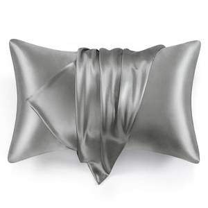 lot 69774 image: Loves cabin Silk Satin Pillowcase for Hair and Skin (Dark Gray, 20x36 inches) Slip King Size Pillow Cases Set of 2 - Satin Cooling Pillow Covers with Envelope Closure