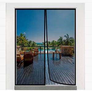 lot 69784 image: Magnetic Screen Door for 72x80 French Door, Durable Fiberglass Double Door Screen Mesh Curtain Fits Door Opening up to 70 x79���� Keep Bugs Out