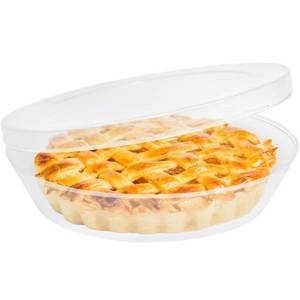 lot 69786 image: Miles Kimball Plastic Pie Carrier with Lid - BPA Free, Lightweight, Airtight, Washable Pie Keeper with Hinged Cover - Keeps Cake, Cookie, Cupcake Fresh - Pie Container (Standard)