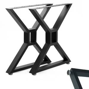 lot 60255 image: HEONITURE Metal Table Legs Heavy Duty Desk Legs, DIY Industrial Furniture Dining Legs, Modern Cast Iron Coffee Table Bench Legs 28 inch Set of 2(28��Height 23.6��Wide)