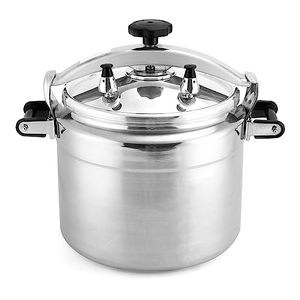 lot 60267 image: BreeRainz 26 Quart Clamp On Pressure Cooker, Aluminum Pressure Cooker wUltra Safe Clamp Bar Locking System, Double Valves for Stable Cooking Pressure, for Family or Commercial Use