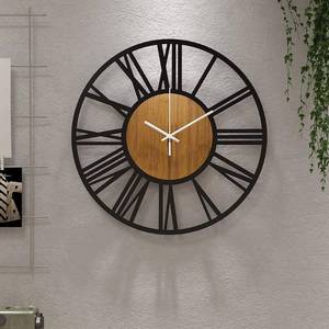 lot 60284 image: 1st owned Round Wall Clock for Living Room Decor Modern Battery Operated Nearly Silent Black Clocks for Home Living Room Garden Office Cafe Decoration -40CM