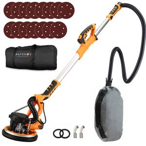 lot 60342 image: Drywall Sander, Electric Drywall Sander 1390W 8.5A Variable Speed 900-2600RPM Wall Sander, Vacuum Function, With LED Light, Retractable Handle, Anti-Dust Hose, 12pcs Sanding Discs For Ceiling And wall
