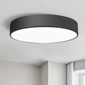 lot 60347 image: POLITAMP Modern Black Flush Mount Ceiling Light Fixture,Minimalist 3-Light Ceiling Lights with Acrylic Shade for Hallway,Foyer,Entryway,Closet,Bedroom,Kitchen(15.8)