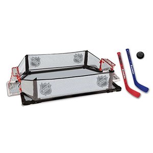 lot 60368 image: Franklin Sports Kids Knee Hockey Rink Game Set - Indoor Mini Hockey Goals  Kids Hockey Sticks Set for Floor  Rug - Toy Youth Knee Hockey Rink Game Set - 36 x 25.5