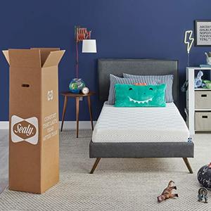 lot 60319 image: Sealy 6 Medium-Firm Adaptive Memory Foam Mattress with CopperChill Technology, Cooling Memory Foam Mattress for Pressure Relief, Twin, White