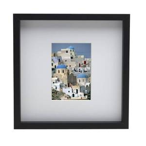 lot 60320 image: Mikasa 16x16 in. Gallery Frame 15x15 in. Photo without Mat, 5x7 in. Photo with Mat, 2 mm Beveled Mat, Vertical or Horizontal Display, Black